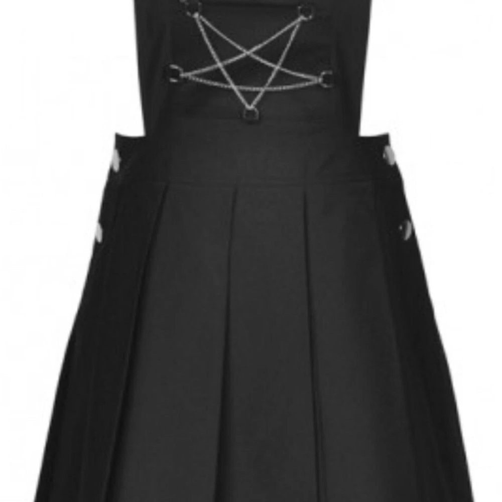 Dark In Love Killstar Pentagram Overall mini dress  Goth Skirt M/L